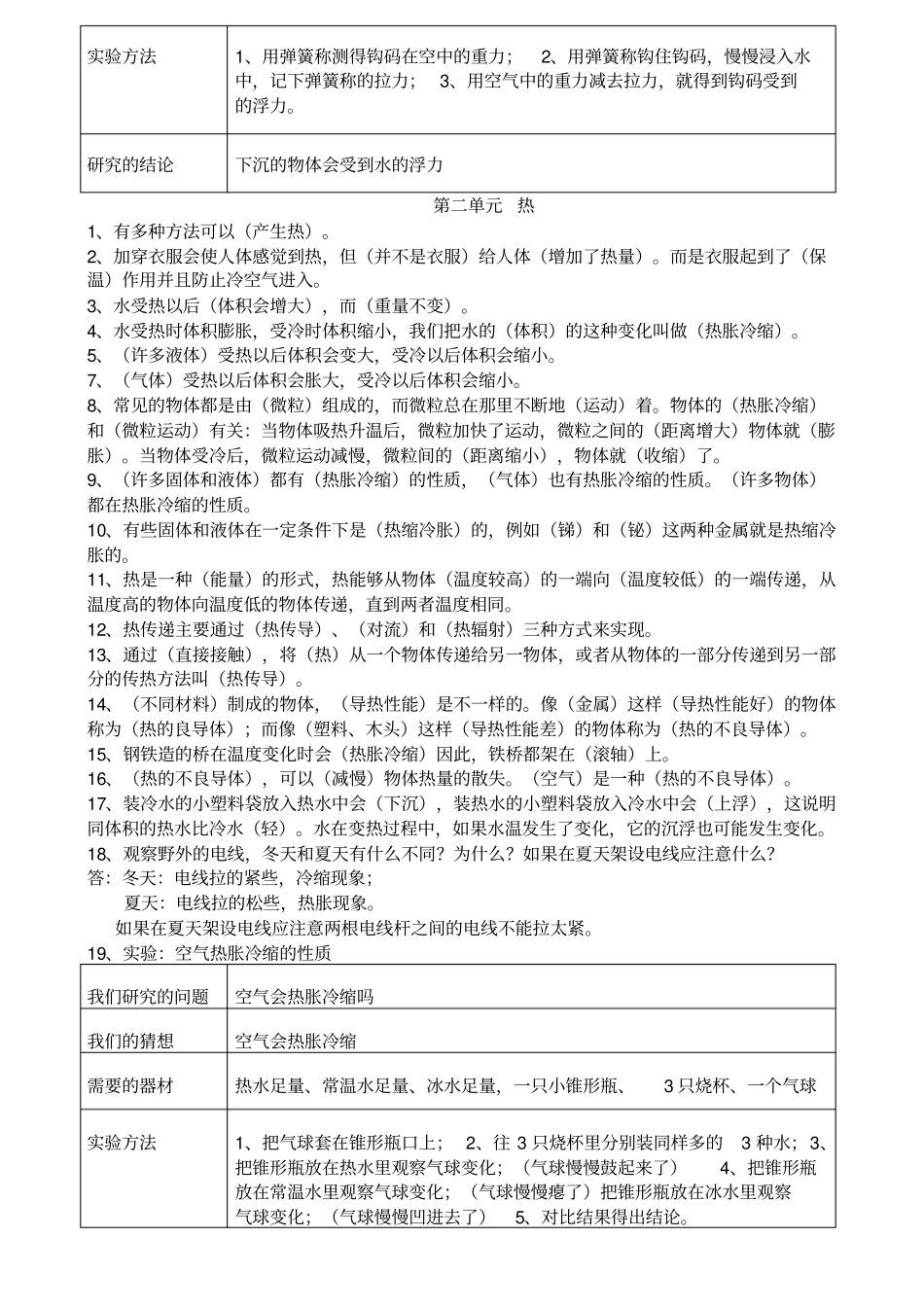 最新教科版科学五年级科学下册复习资料_第2页