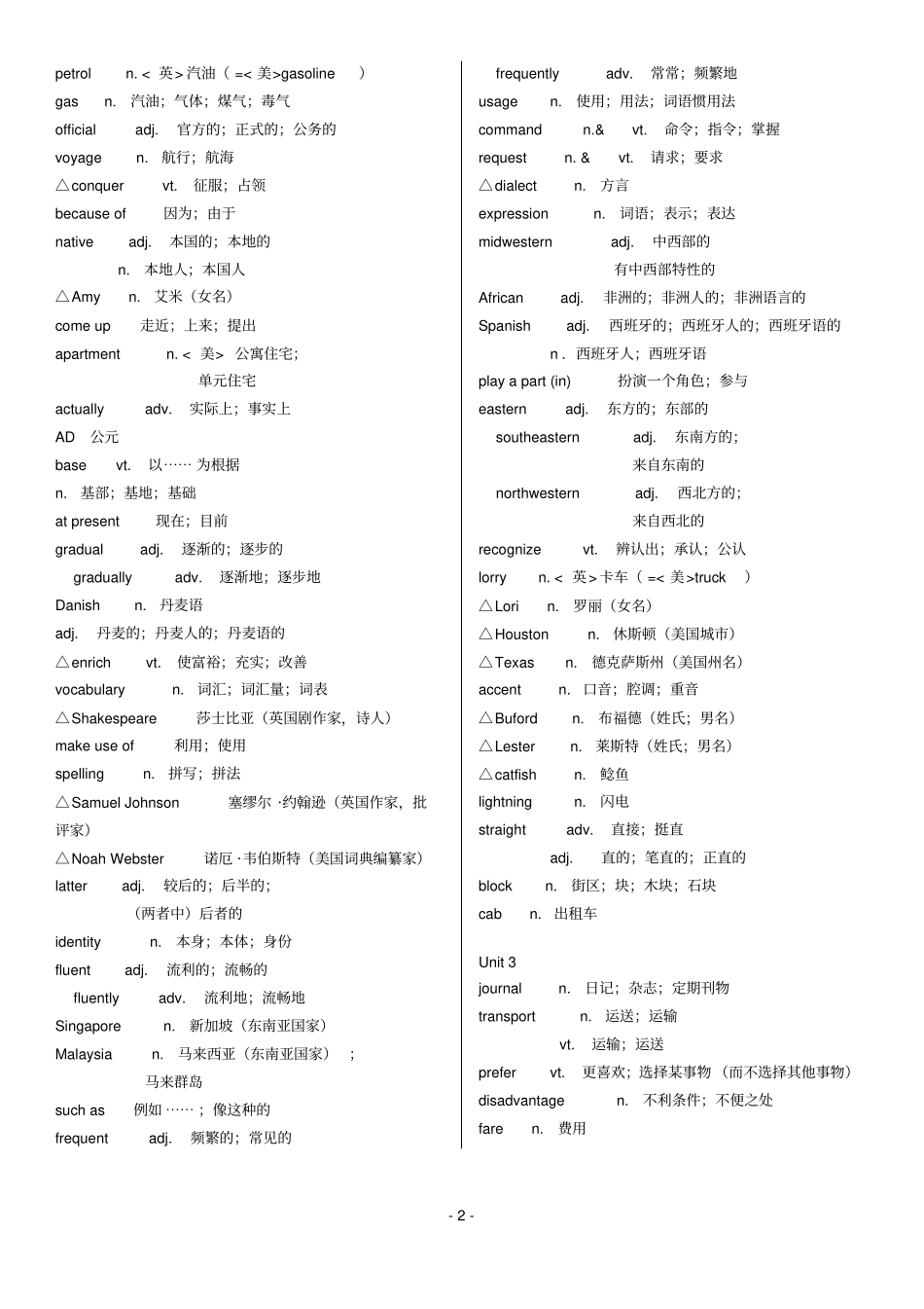 最新整理：人教版高中英语单词表_第2页