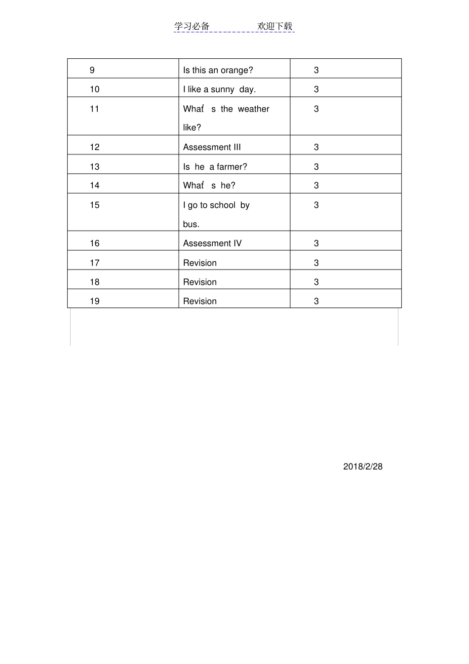 最新湘少版三年级下册英语教学计划_第3页