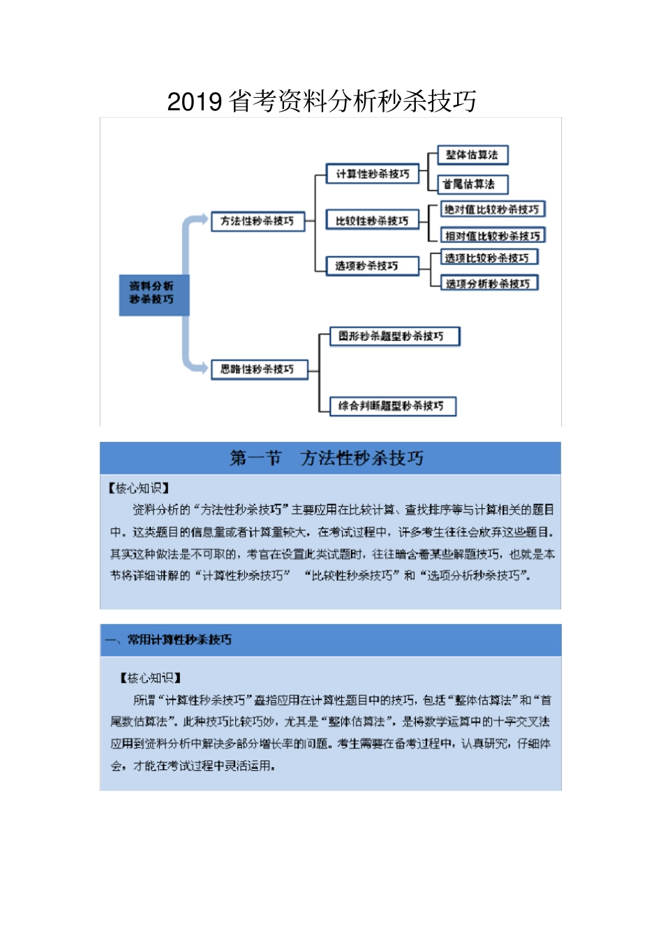最新版2019公务员考资料分析秒杀技巧_第1页