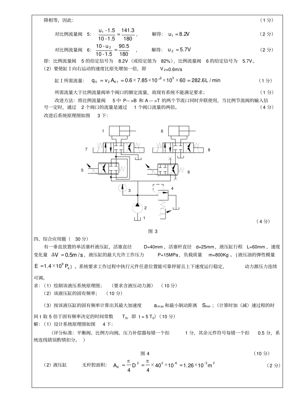 最新电液比例控制技术B卷+标准答案_第3页