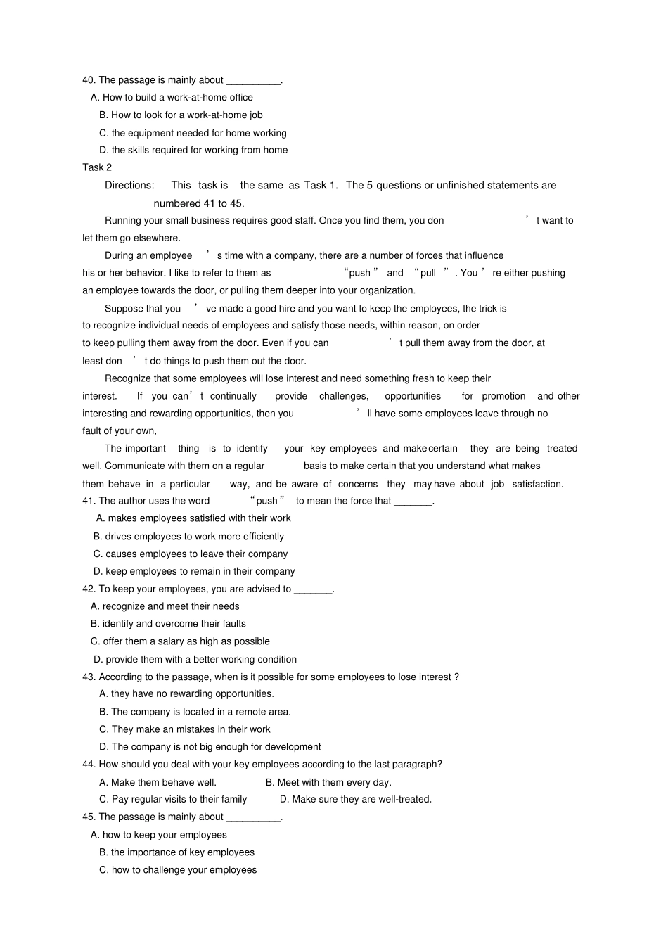 最新级英语A题共英语应用能力考试_第3页