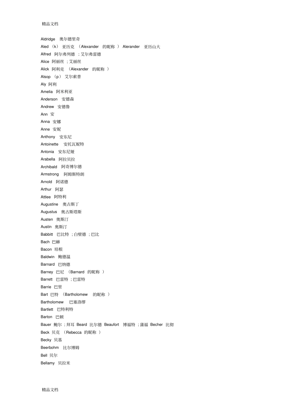 最新英文姓氏大全_第3页