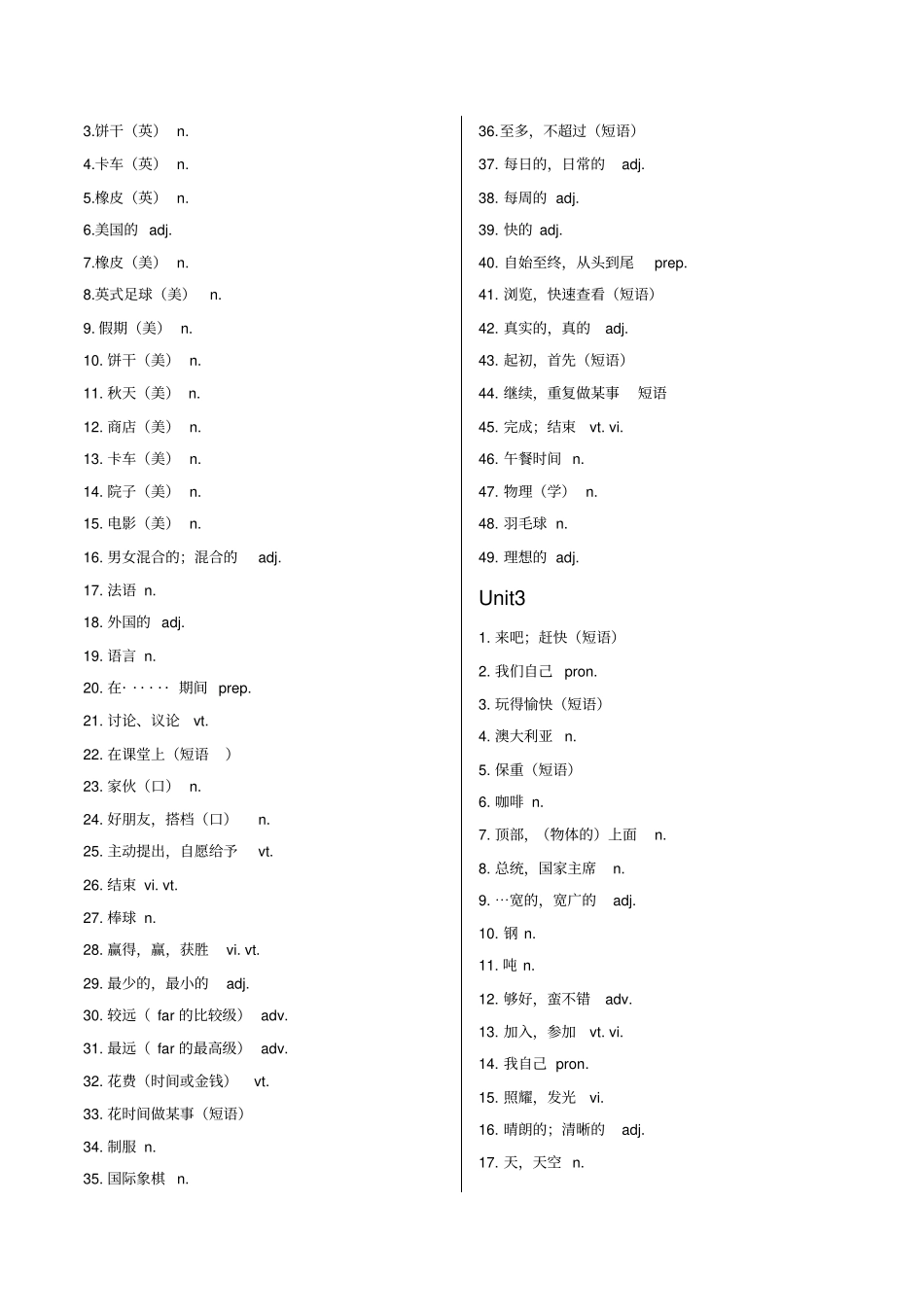 最新译林牛津英语苏教版八年级上8A单词默写_第2页