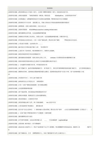 最新鼎捷易助ERP常见问题故障及解决方案方法FAQ