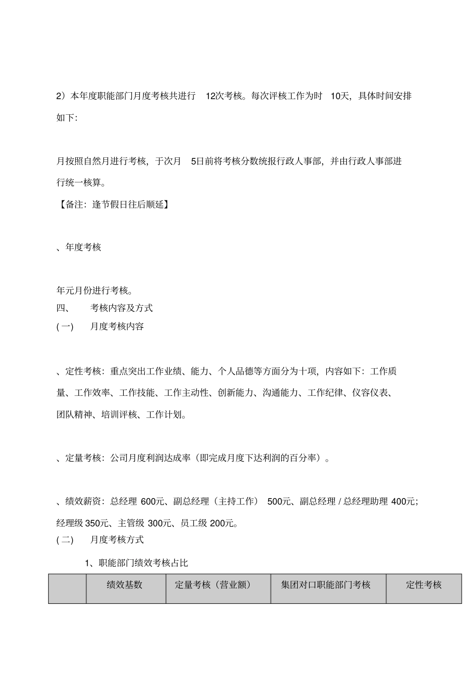 最简单绩效考核：某公司绩效考核方案较简易_第3页