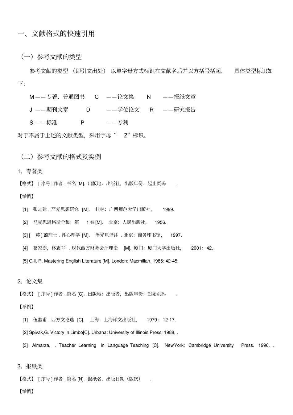 最详细的论文参考文献规范格式说明_第1页