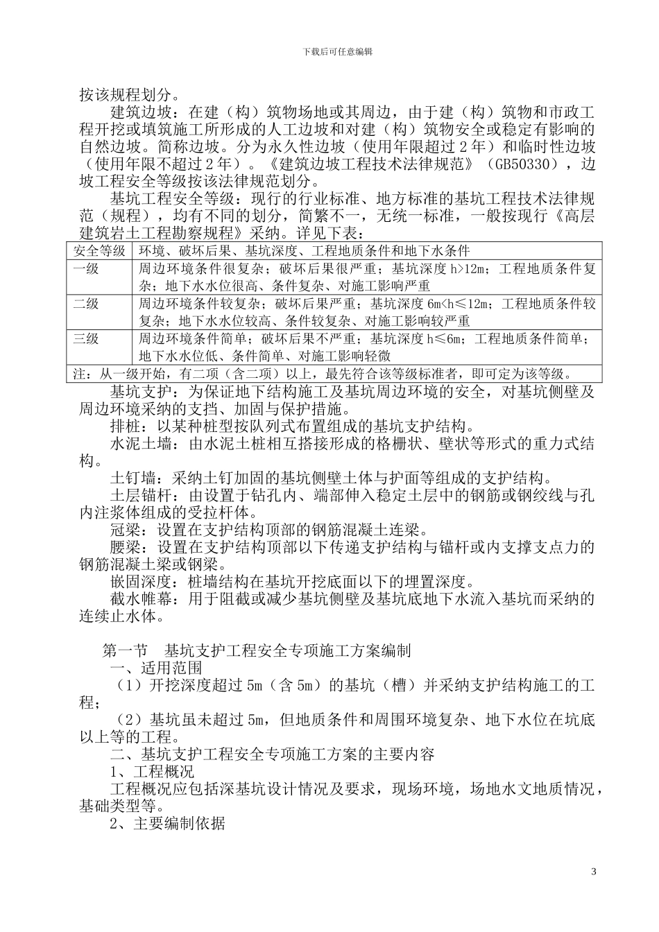 基坑支护与降水工程安全专项施工方案_第3页