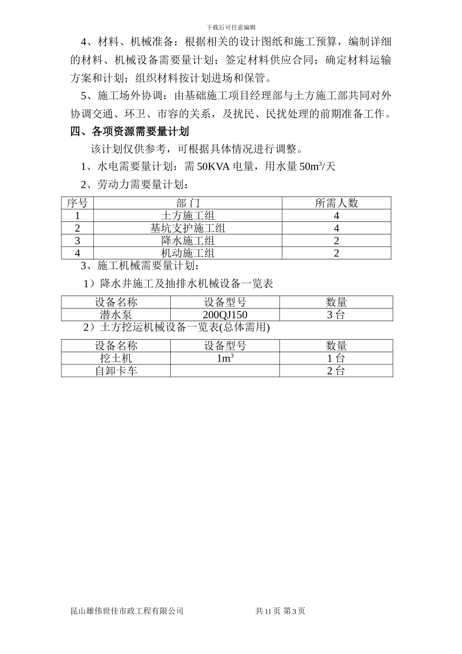基坑开挖、支护、排水施工方案_第3页
