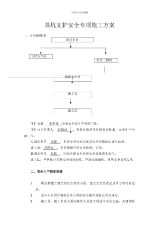 基坑支护安全专项施工方案