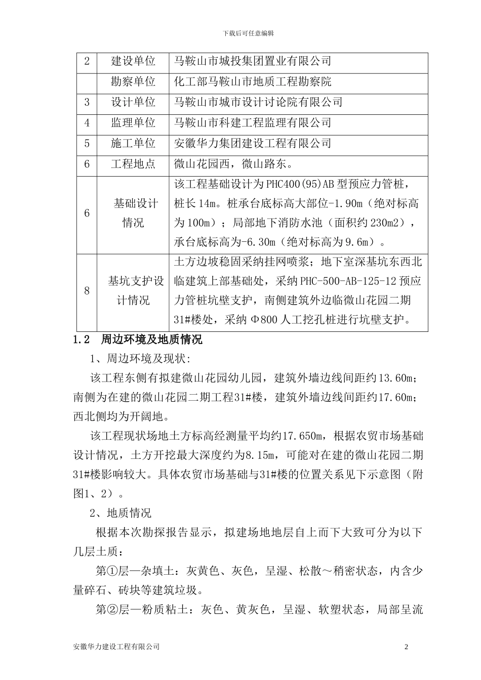 基坑支护工程施工方案_第2页