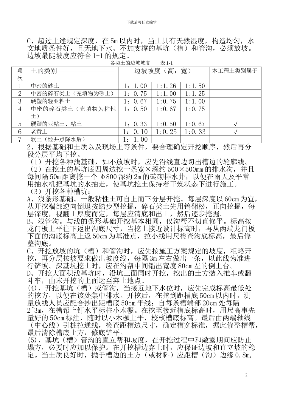 基础土方开挖及回填工程施工方案_第2页