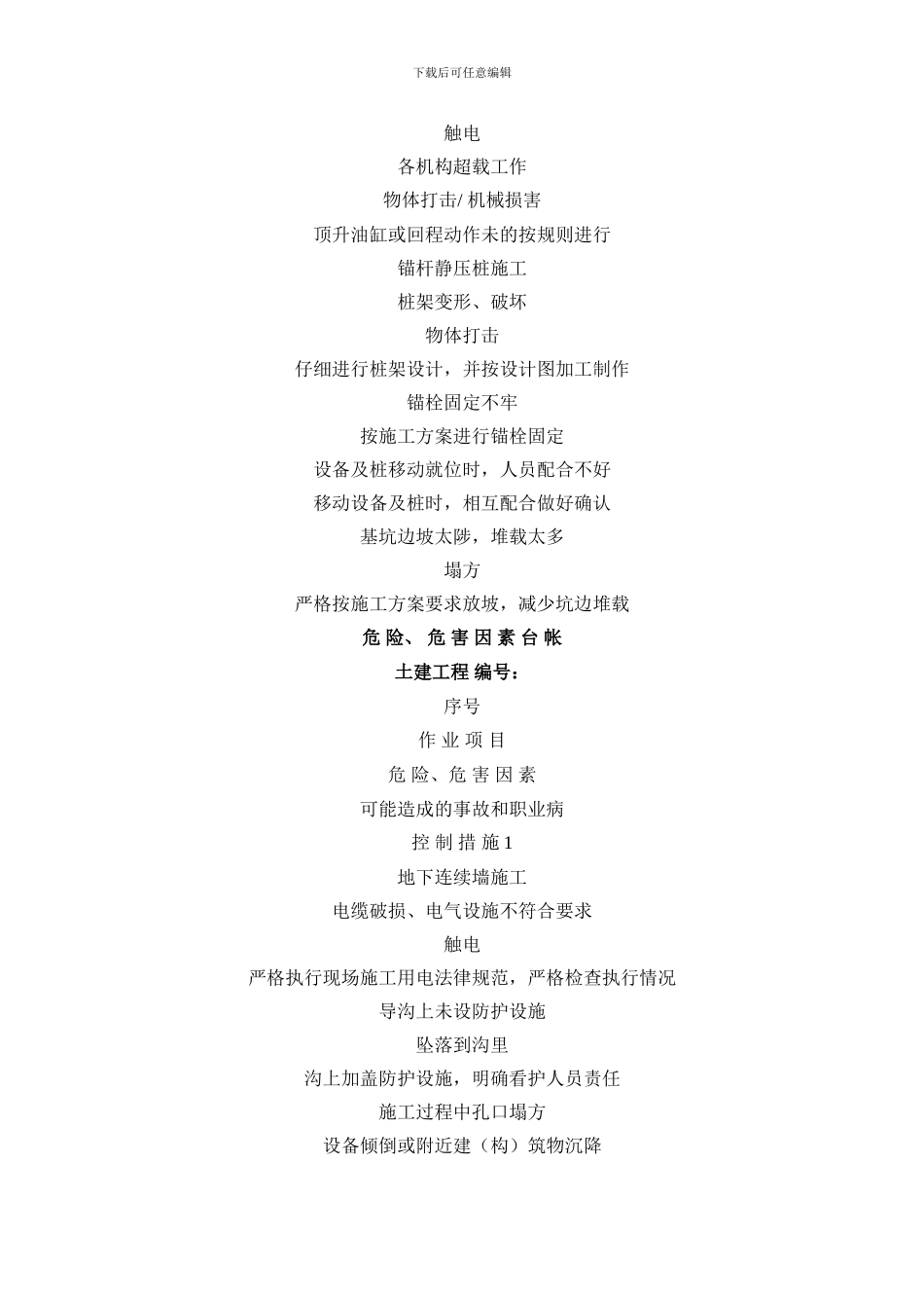 基础工程施工过程主要危险因素分析及控制对策_第2页