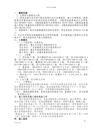 基础施工方案云鼎阳光