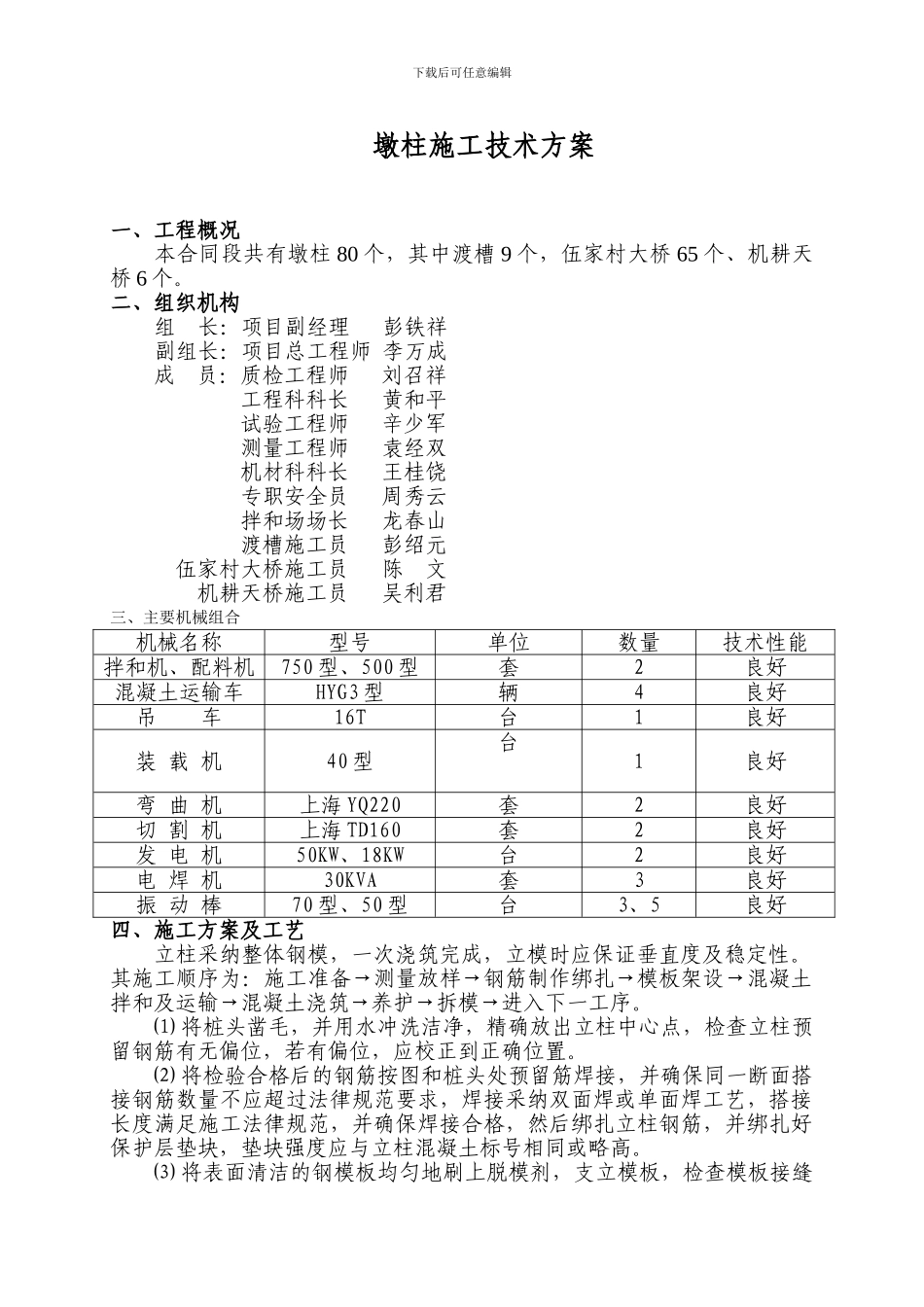 墩柱安全专项施工方案_第1页