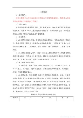 外墙外保温系统施工方案-secret