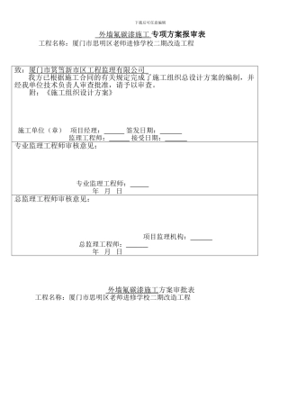 外墙氟碳漆专项施工方案