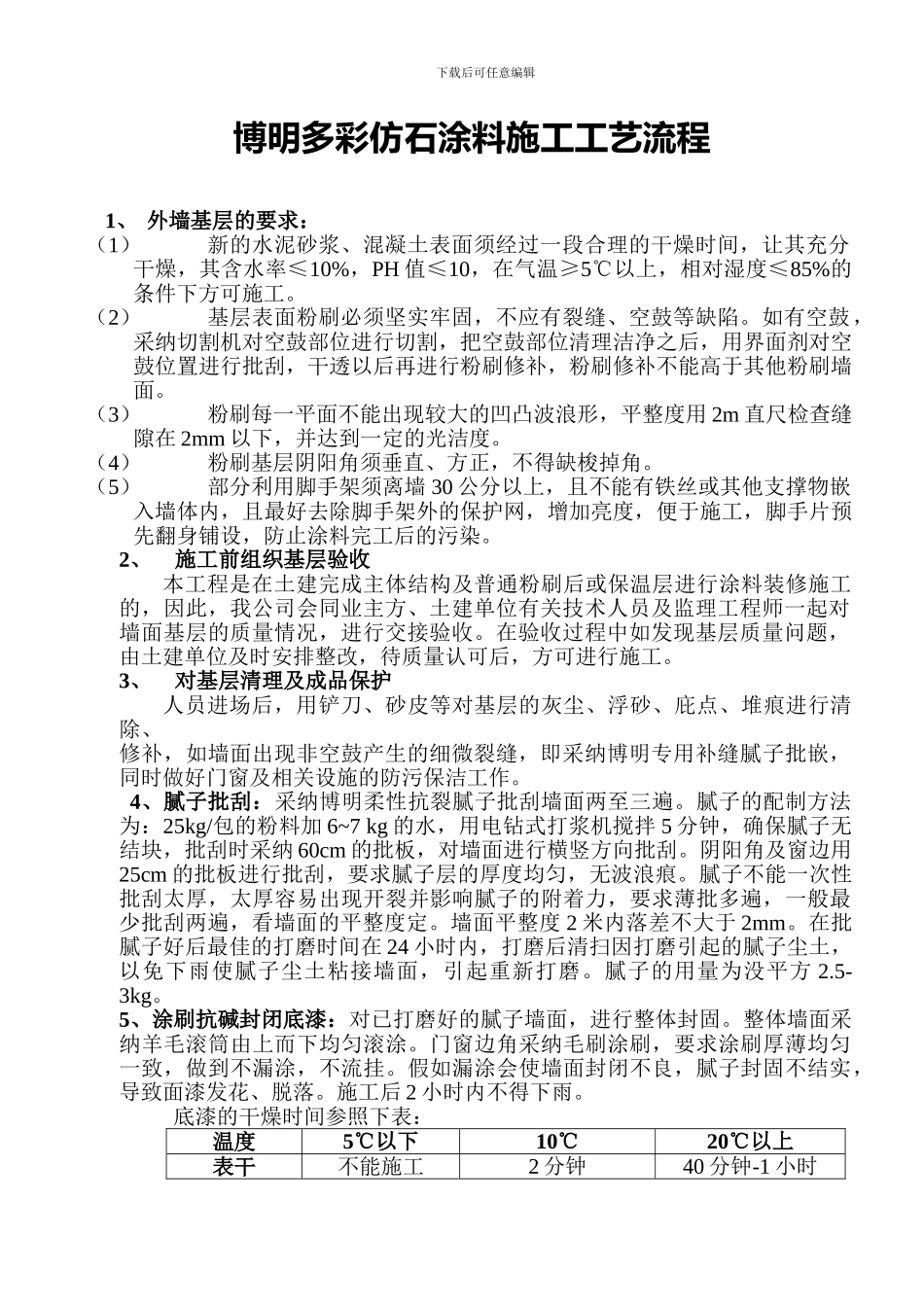 多彩仿石漆施工工艺_第1页
