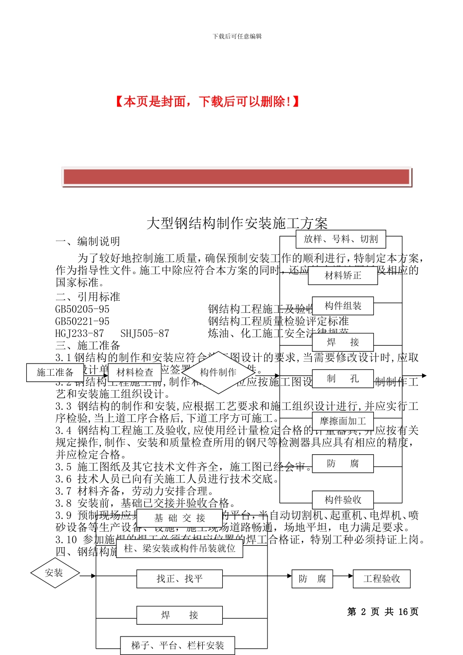 大型钢结构制作安装施工方案_第2页
