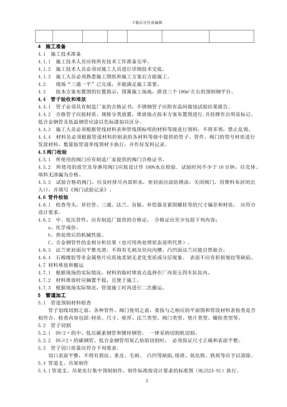 大氮肥旧厂区外管廊管道施工方案_第3页