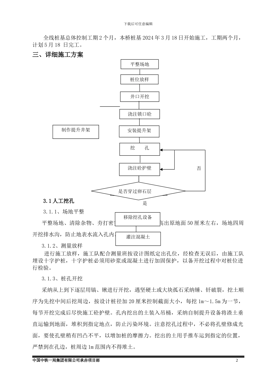 天义沟中桥人工挖孔桩施工方案_第3页