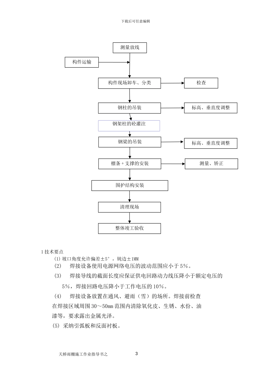 天桥雨棚施工作业指导书_第3页