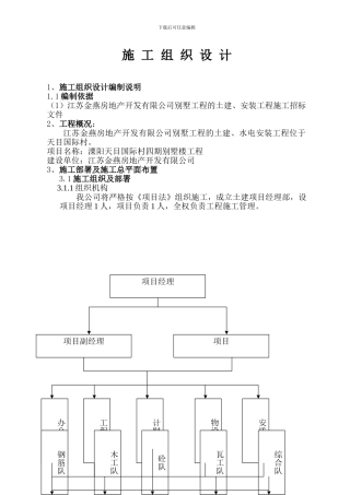 天目国际村施工组织设计