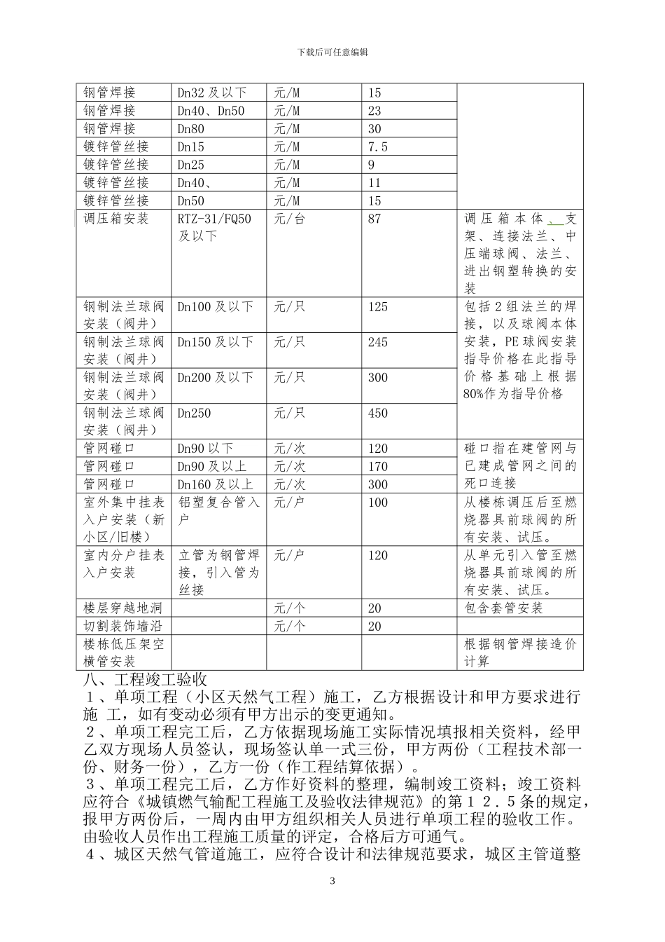 天燃气工程安装施工合同2_第3页