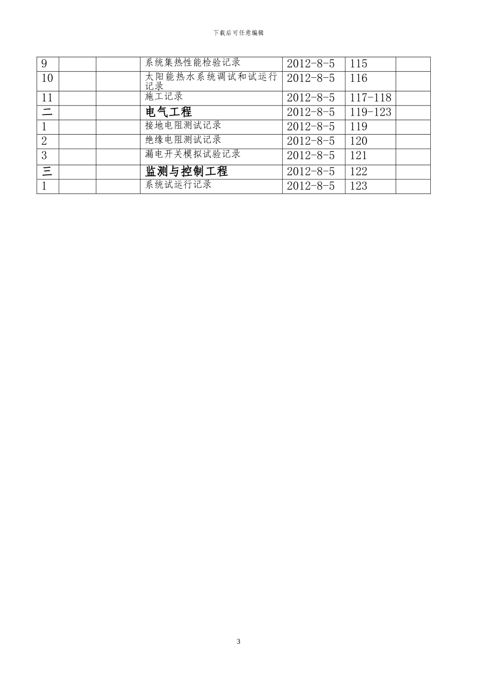 太阳能热水系统工程竣工资料_第3页