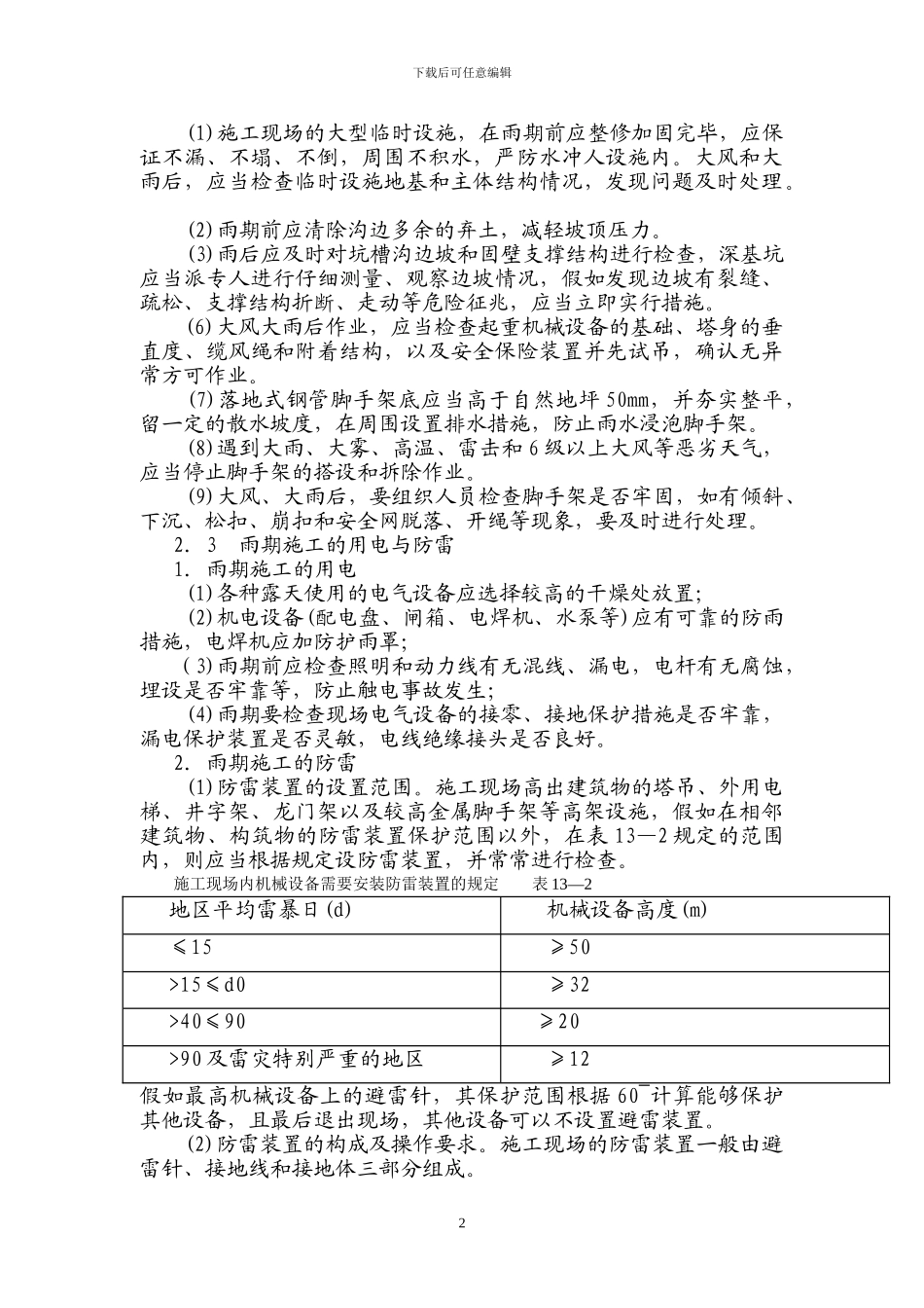 季节性施工安全技术措施_第2页