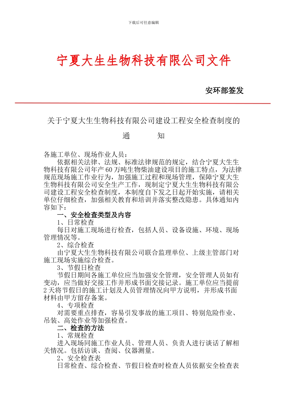 宁夏大生建筑施工安全检查_第1页