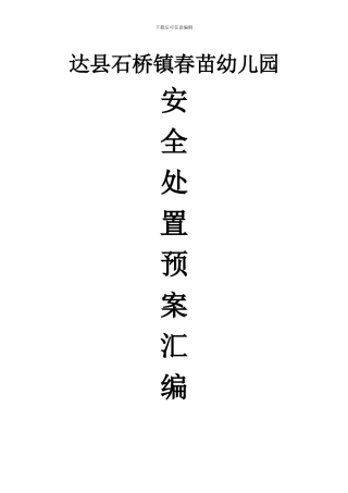 安全处置预案