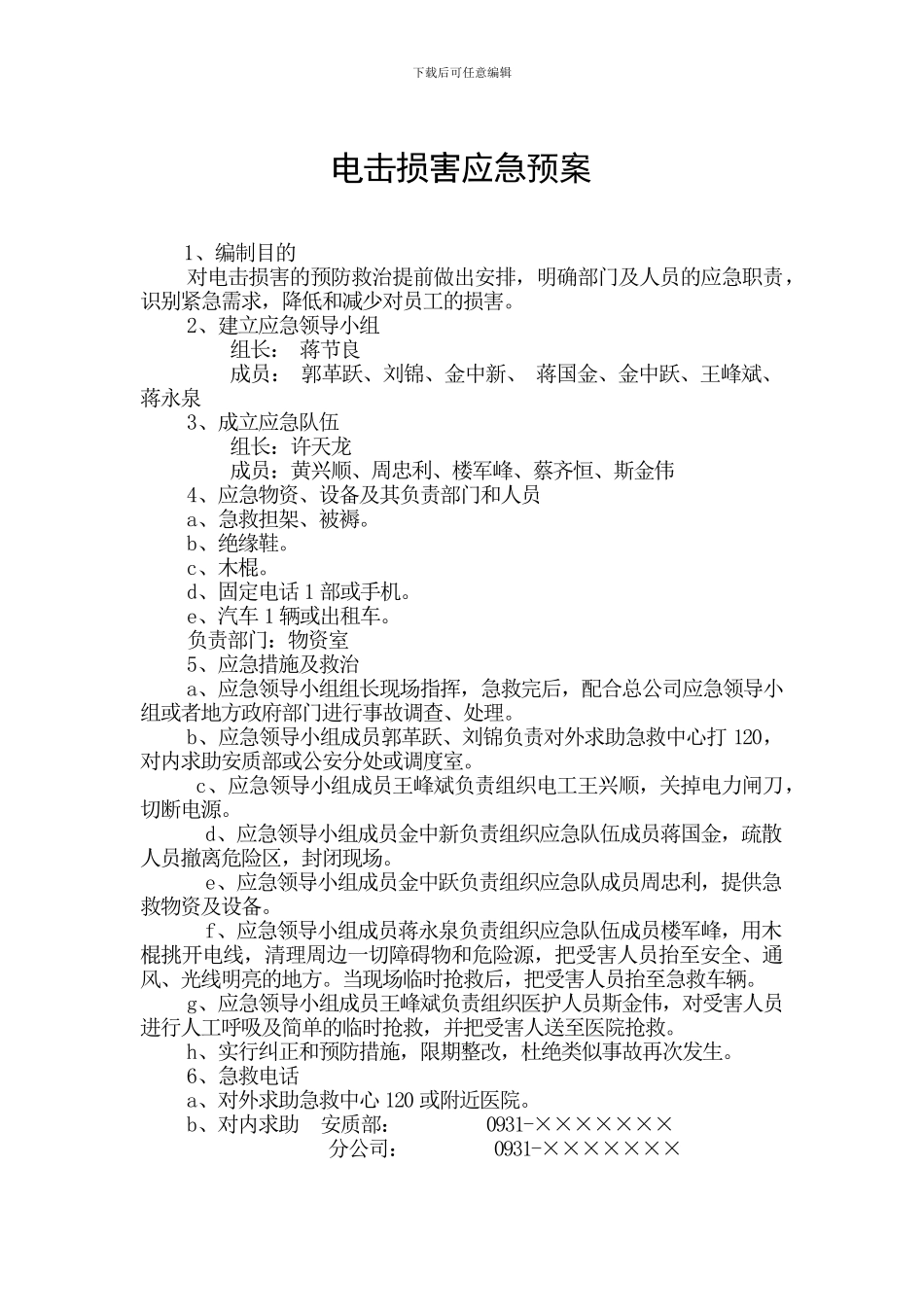 安全应急预案专向施工方案_第1页