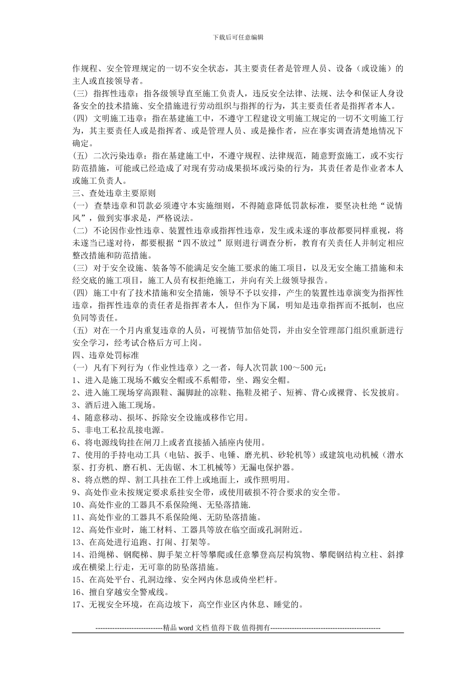 安全文明施工处罚细则_第2页