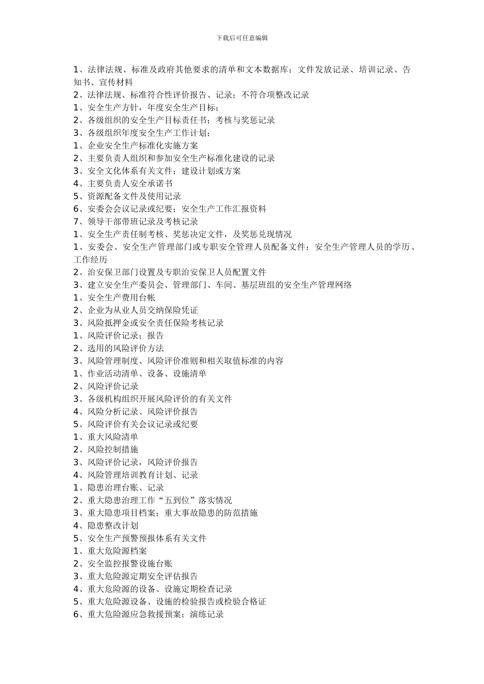 安全标准化台账_第1页