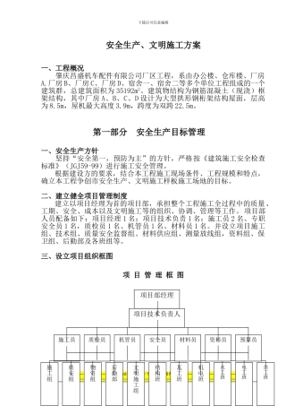 安全生产、文明施工方案0001