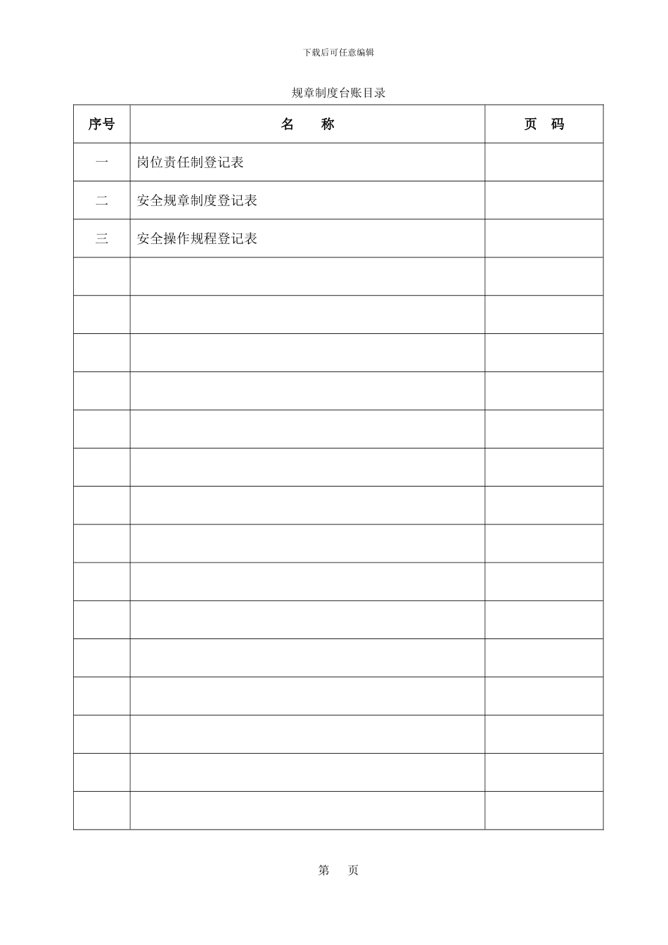 安全规章制度管理台帐_第2页