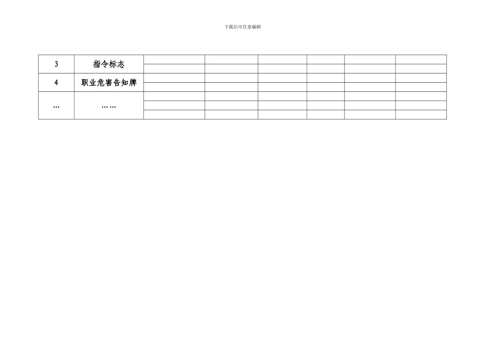 安全警示标志管理台账_第2页