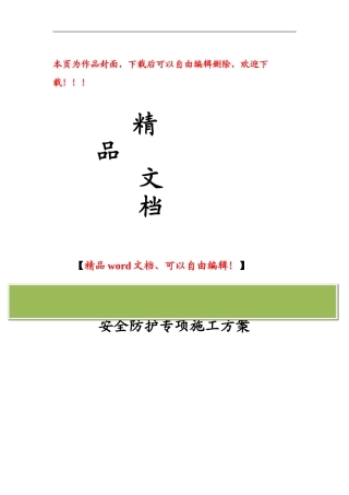 安全防护专项施工方案