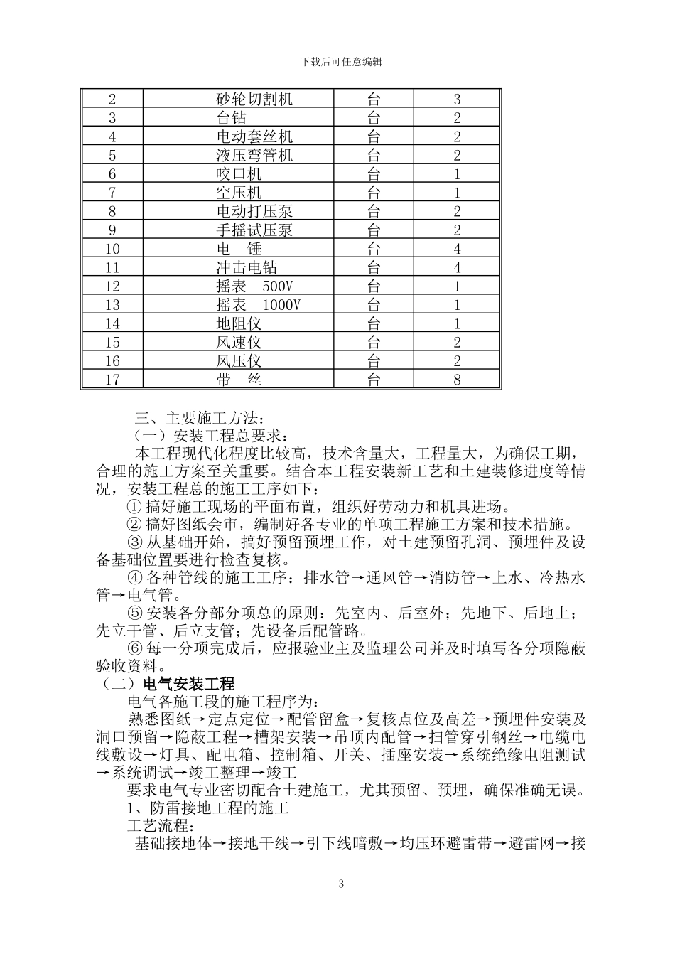安装工程施工方案(方圆大厦)_第3页