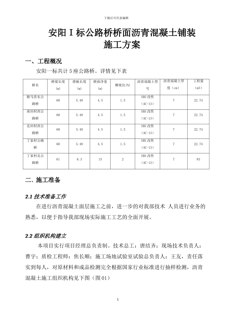 安阳I标公路桥桥面沥青混凝土铺装施工方案_第2页