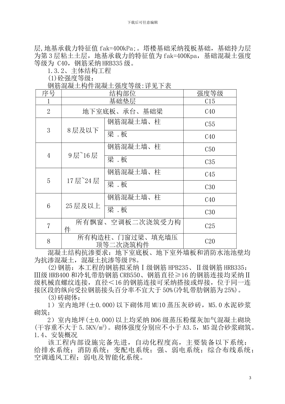 完整的高层建筑施工组织设计文件_第3页