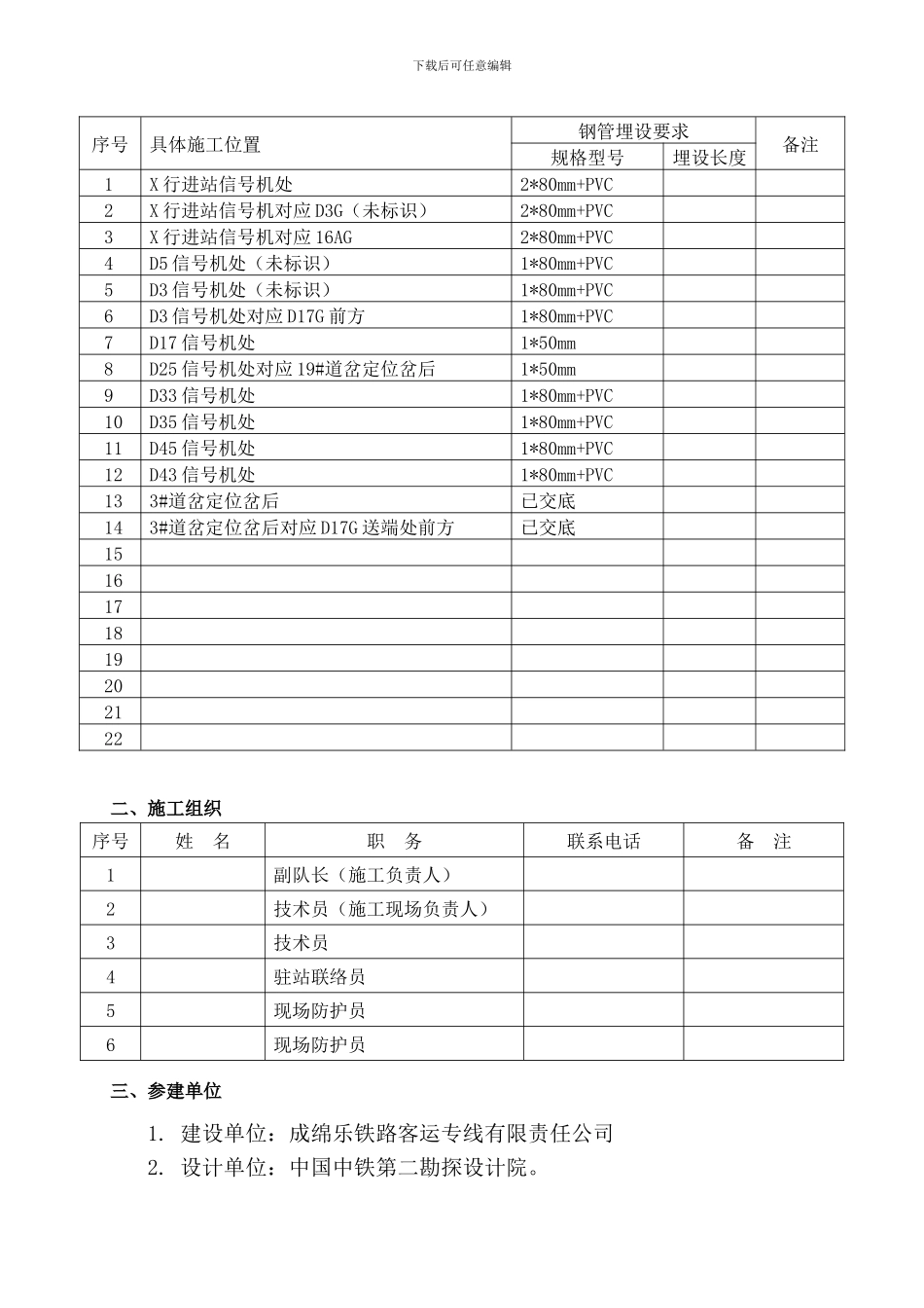 宝成线三合场电缆沟开挖、电缆过轨施工方案_第3页