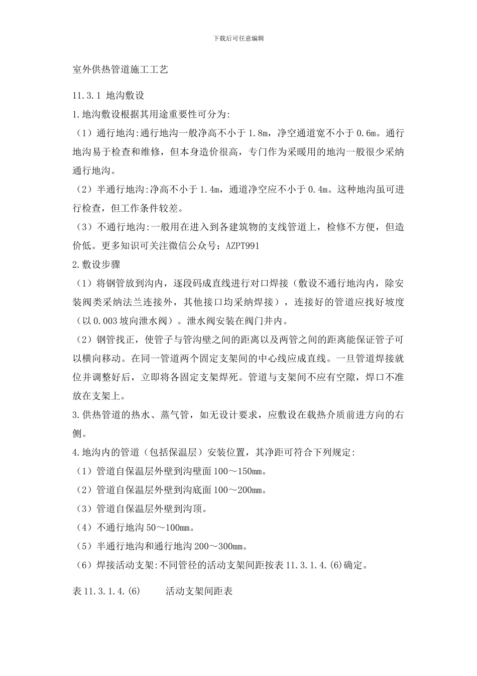 室外供热管道施工工艺_第1页