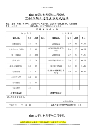 山东大学材料科学与工程学院