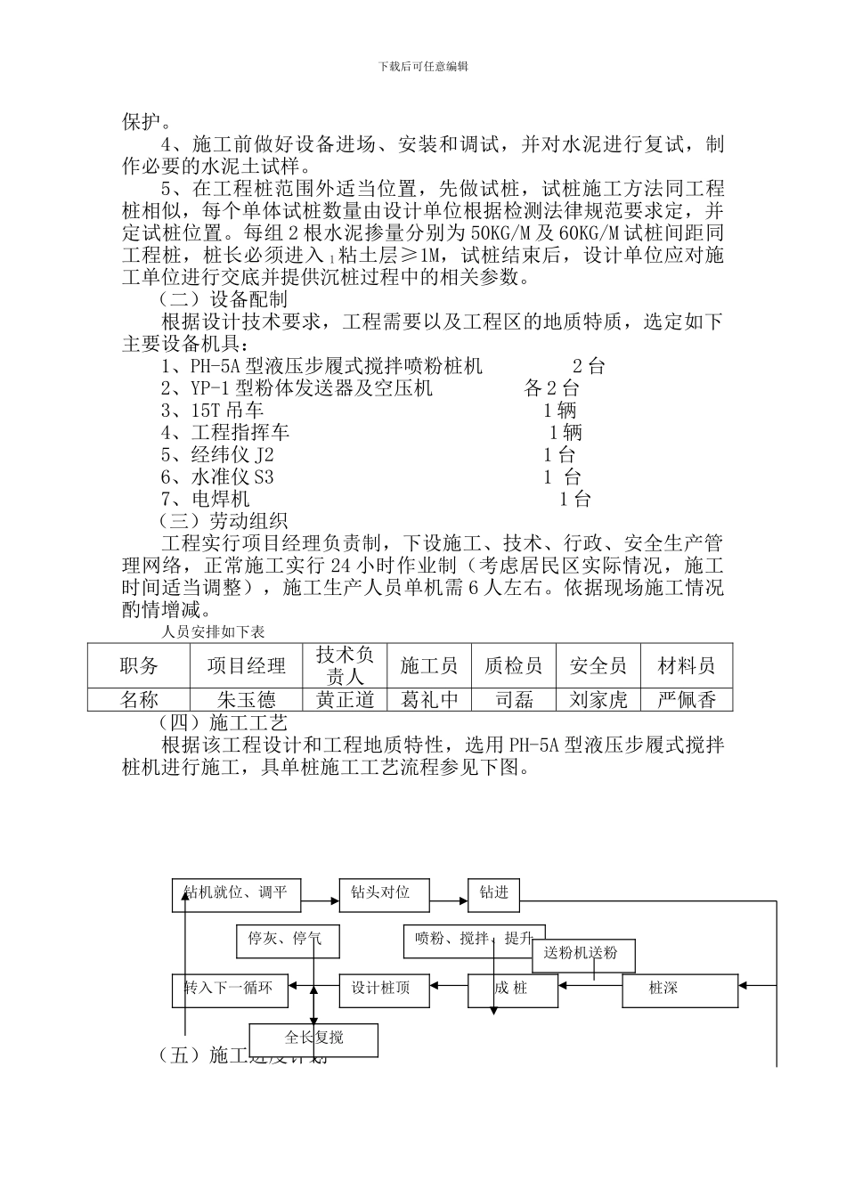 巢湖污水处理厂厌氧池细格栅沉砂池粉喷桩施工组织设计_第3页