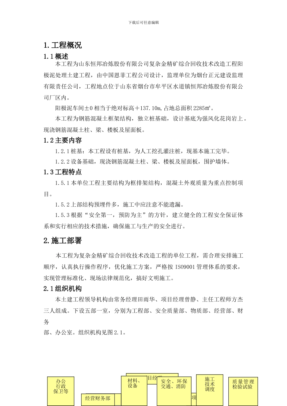 工业厂房施工方案_第1页