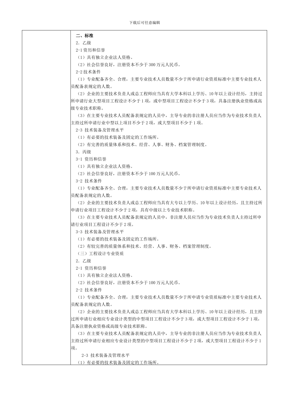 工程勘察、工程设计单位乙级_第2页