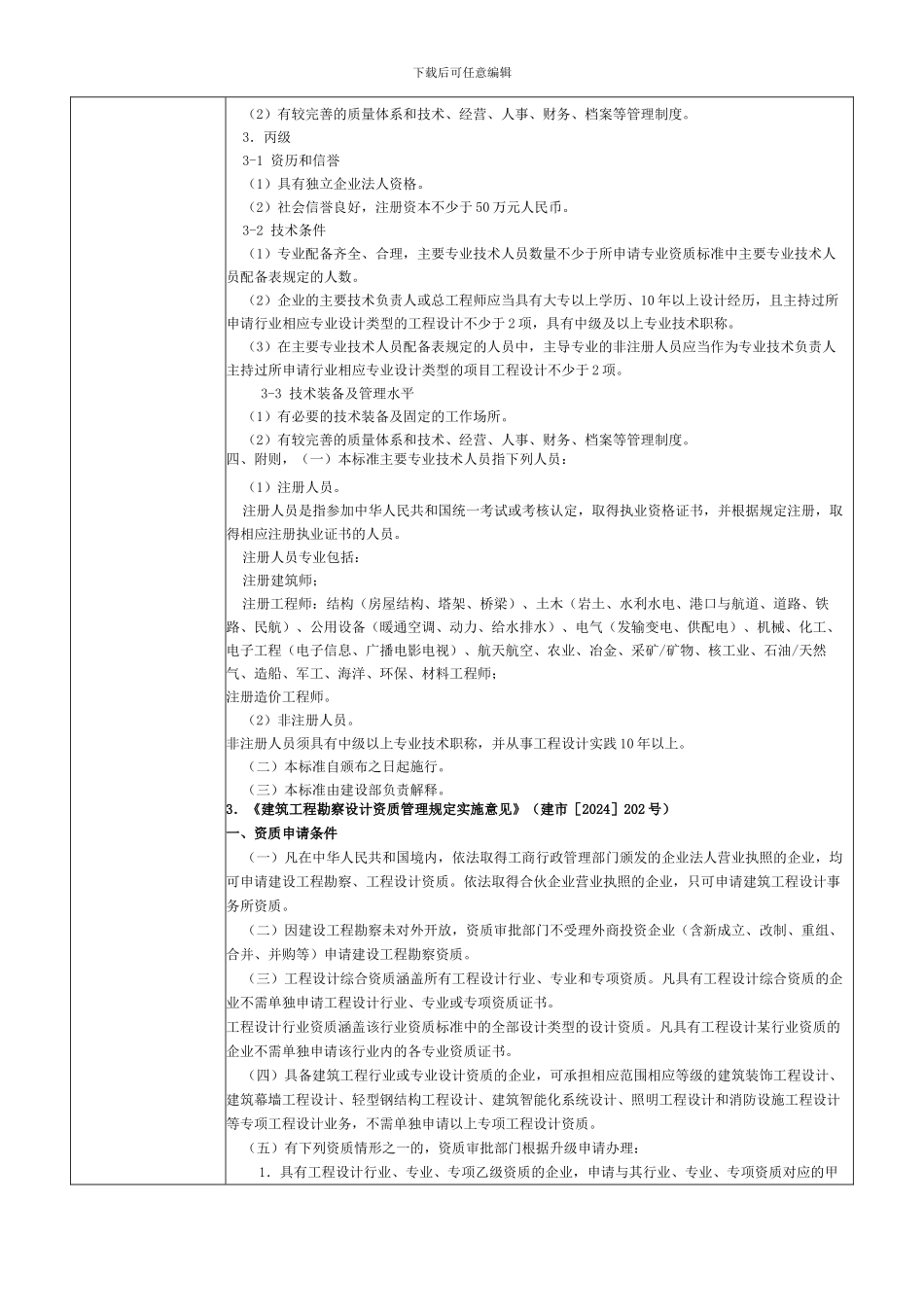 工程勘察、工程设计单位乙级_第3页