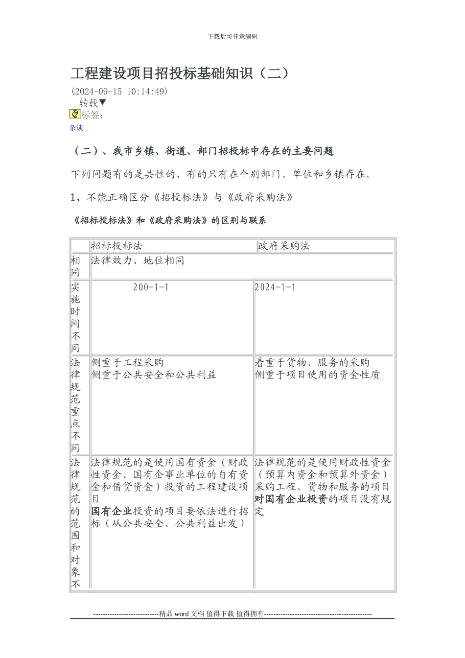 工程建设项目招投标基础知二_第1页